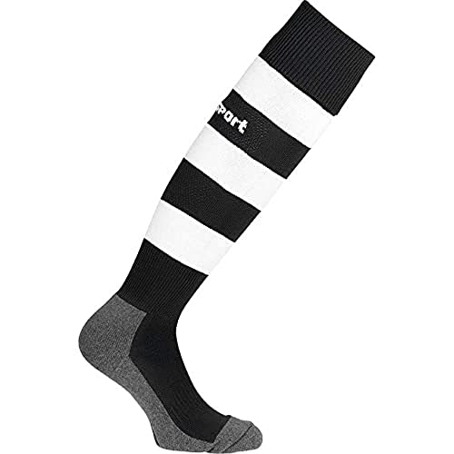 Uhlsport Team Pro Essential Stripe Socken, Calze Da Uomo, Nero/Bianco, 41-44