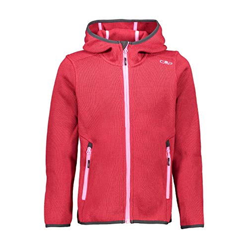 Cmp - Giacca In Knit-Tech Da Bambini Con Cappuccio Fisso, Magenta-Pink Fluo, 104
