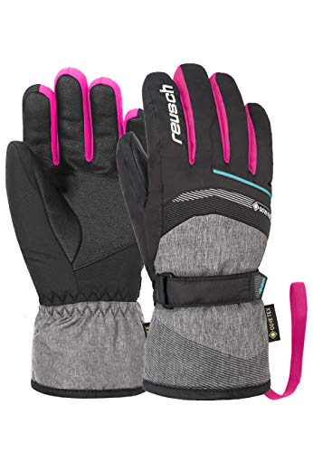 Reusch Bolt Gtx Junior - Guanti Con Dita, Unisex, Design Sportivo, Colore Nero/Nero, Melànge/Rosa Brillante, 5,5