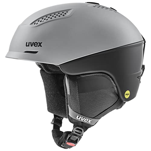 Uvex Ultra Mips, Casco Da Sci Robusto Unisex, Sistema Mips, Regolazione Individuale Delle Dimensioni, Rhino, Black Matt, 51-55 Cm