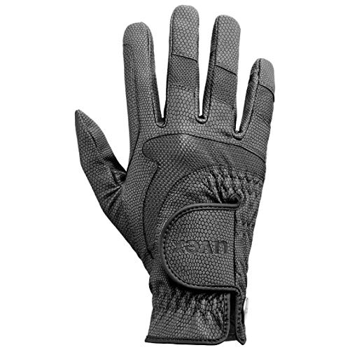 Uvex I-Performance 2, Guanti Da Equitazione Flessibili Unisex, Robusti, Ventilazione Ottimale, Black, 8