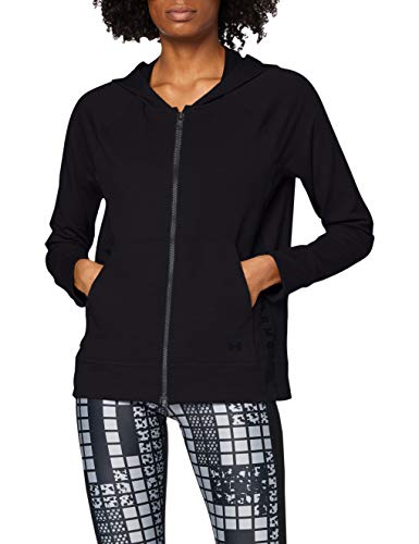 Under Armour Featherweight Fleece Fz Felpa, Donna, Nero, Lg