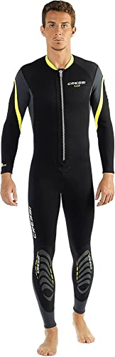 Cressi Lui Monopiece Wetsuit 2.5Mm - Muta Monopezzo Uomo In Neoprene High Stretch 2.5Mm, Nero/Giallo, Xxxl