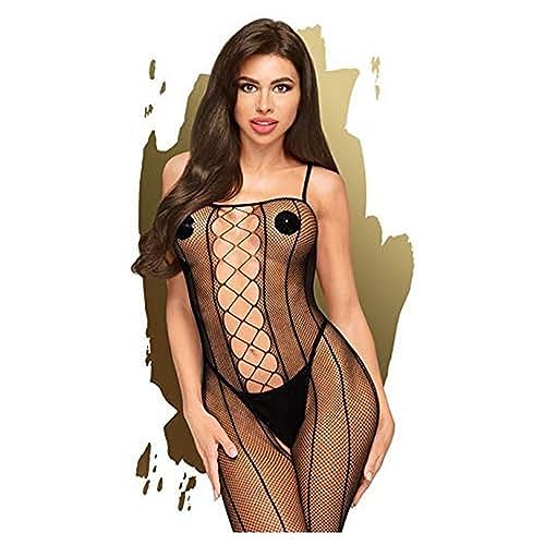 Penthouse, Bodystocking Ouvert, Bodystocking, Diverse Taglie, Lingerie, Drop-Dead Tasty', Nero, Taglia: S-L