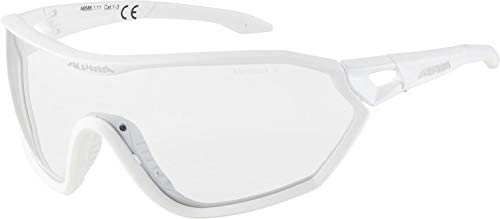 Alpina Unisex - Adulti, S-Way V Occhiali Sportivi, White Matt, One Size