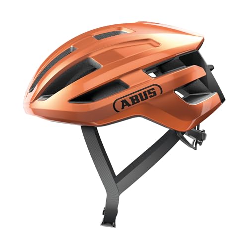 Abus, Casco Per Bici Da Corsa Abus Powerdome, Casco Da Bici Leggero Con Sistema Di Ventilazione Intelligente E Profilo Aerodinamico, Made In Italy, Pe