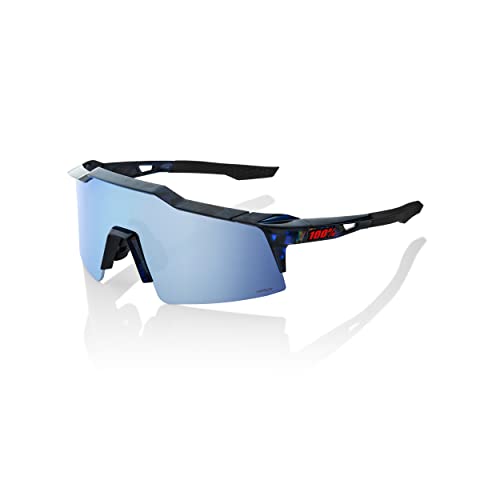 100Percent Occh. Speedcraft Sl Black Holog,Blue Mir, Guanti Unisex Adulto, Multicolore, Taglia Unica