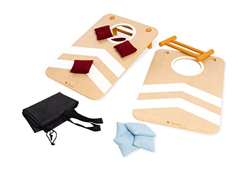 Cornhole 'Bennet' Di Pinolino, 13 Pezzi | Gioco Americano Cornhole | Legno | Qualità Premium | 2 Tavole + 1 Custodia Protettiva | Gioco All'Aperto E S