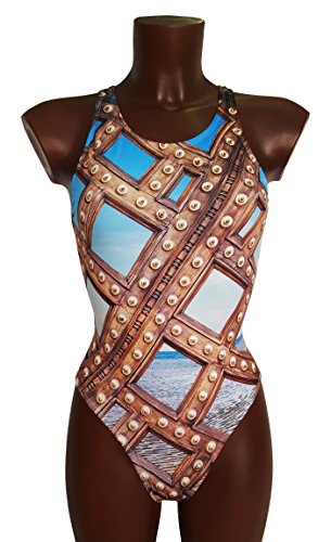 Project Contraband A Grid With A View Costume Da Bano, Donna, Donna, A Grid With A View, Multicolore, L
