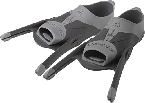 Cressi Gara Modular Turbo Foot Pocket, Scarpetta Pinne Modular Turbo, Unisex Adulto, Nero/Grigio, 46/47