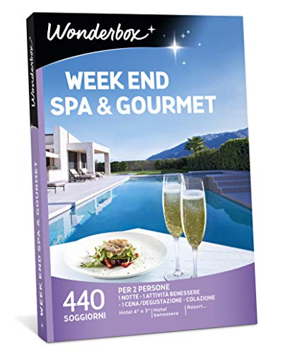 Wonderbox Cofanetto Regalo - Week End Spa & Gourmet - Valido 3 Anni E 3 Mesi