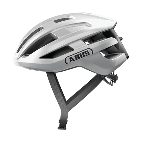 Abus, Casco Per Bici Da Corsa Abus Powerdome, Casco Da Bici Leggero Con Sistema Di Ventilazione Intelligente E Profilo Aerodinamico, Made In Italy, Pe