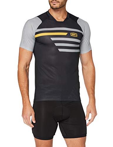 100% Celium, Maglia A Maniche Corte Uomo, Nero, Xl