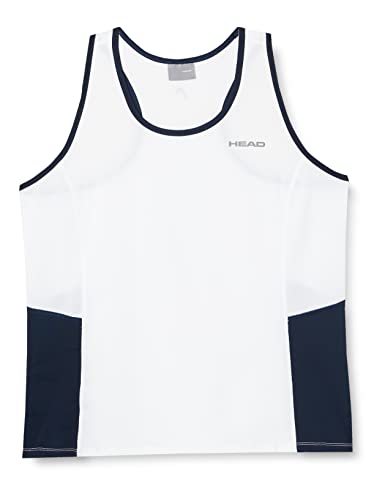 Head Club Tank Top Canotta, Adulto, Bianco/Turchino, Xl