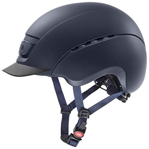 Uvex Elexxion Plus, Casco Da Equitazione Robusto Unisex, Regolazione Individuale Delle Dimensioni, Ventilazione Ottimale, Navy Matt, 59 Cm