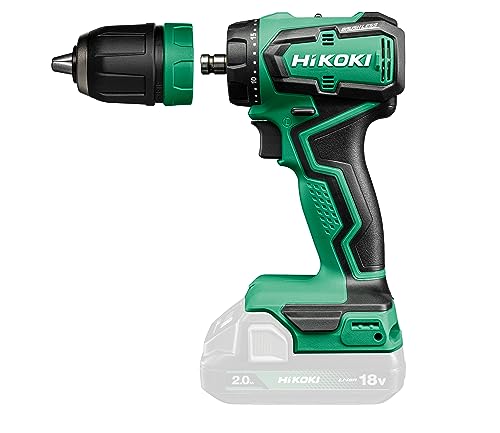 Hikoki Akku Bohrschrauber Ds18Dd (18V, Li-Ion, Festdrehmoment 55 Nm, Leerlaufdrehzahl 2. Gang: 0-1700 Min-1, Bohrfutterspannweite: 1,5-13 Mm, Im Karto