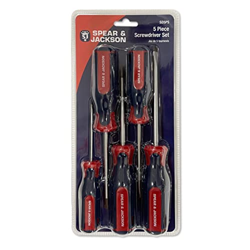 Spear & Jackson Sd5Ps - Set Di 5 Cacciaviti, Rosso/Blu