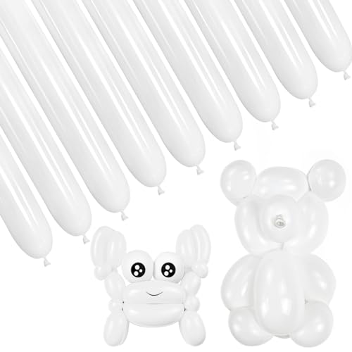 100 Palloncini Bianchi, 260 Palloncini, Lunghi Per Modellare, Kit Di Modellazione Di Palloncini Per Bambini, Palloncini In Lattice Torcenti Per Pallon