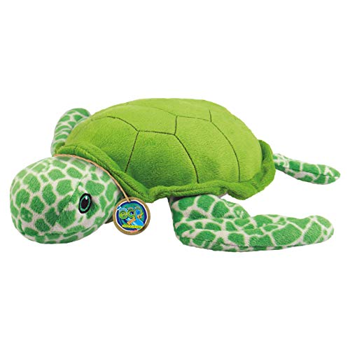 Ecobuddiez - Tartaruga Marina Di Deluxebase. Morbido Peluche Di 20Cm Realizzato Con Bottiglie Di Plastica Riciclate. Adorabile Regalo Ecologico Per Ba