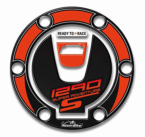 Resin Bike Adesivi Moto Compatibile Con Ktm 1290 Super Adventure S 2017 2018. Protezione Tappo Serbatoio Da Urti E Graffi. Adesivo Resinato Con Effett