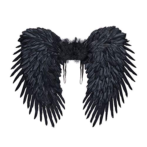 "Black Feathered Wings" 80X65 Cm -