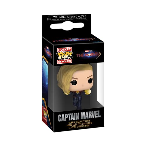 Funko Pop! Keychain: The Marvels - Captain Marvel - Mini Figura In Vinile Da Collezione Novità Portachiavi - Riempitivi Per Calze - Idea Regalo - Merc