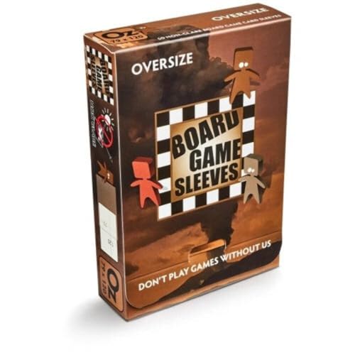 Arcane Tinman At-10428 Board Game Sleeves: Oversize (Non-Glare) 82X124Mm 50Pk, Clear