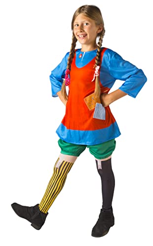 Ciao- Pippi Calzelunghe Costume Travestimento Bambina Originale Pippi Longstocking (Taglia 4-6 Anni)