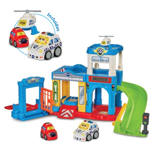 Vtech - Stazione Di Polizia Tuttuttut Bolidi, Piste E Macchinine Per Bambini +1 Anno, Circuiti Da Combinare, Include Auto, Versione Esp