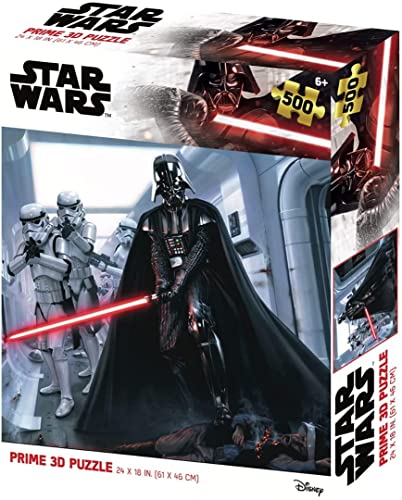 Prime 3D-Rd-Rs263106 Puzzle Lenticolare Star Wars Darth Vader E Stormtrooper 500 Pezzi, Multicolore, Único