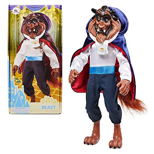 Disney Store Bambola Ufficiale Classica Per Bambini La Bestia, La Bella E La Bestia, 32 Cm, Completamente Posizionabile Con Coda Soffice, Testa Scolpi