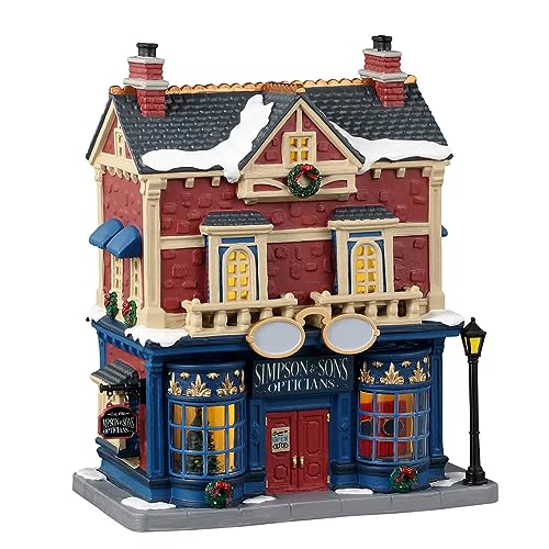 Lemax- Caddington Village Lighted Building: Simpson & Sons Opticians, Multicolore, 35059