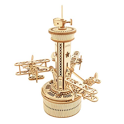Rokr Puzzle 3D In Legno Kit Di Modellini Da Costruire Per Adulti Bambini-Airplane Music Box Kit