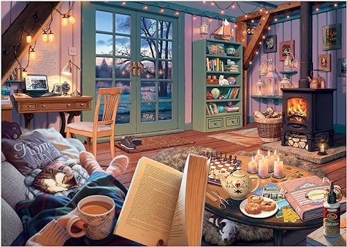 Ravensburger Cozy Retreat 500 Piece Large Format Jigsaw Puzzle For Adults - Every Piece Is Unique, Softclick Technology Means Pieces Fit Together Perf