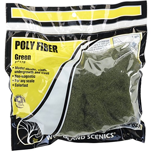 Woodland Scenics-Fp178 Fibra Di Poliestere, 16 G, Verde, Tinta Unita, Colore, By The Yard, Fp178