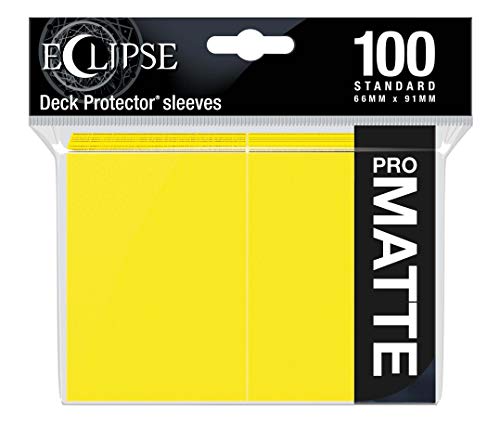 Ultra Pro Eclipse Standard Matte Sleeves Confezione Da 100-Giallo, Colore Giallo Limone, 15620