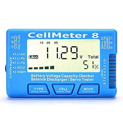 Icquanzx Rc 8 Digital Battery Checker Checker Servo Tester Retroilluminazione Lcd Per Lipo Life Li-Ion Nimh Nicd