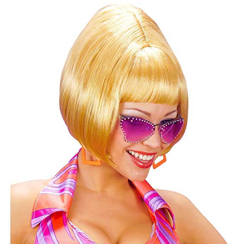 Widmann 6376L - Parrucca Party Girl Anni '70, Adulto Donna, Disco Fever, Ballerini, Show, Carnevale, Feste A Tema, Taglia Unica, Colore Biondo