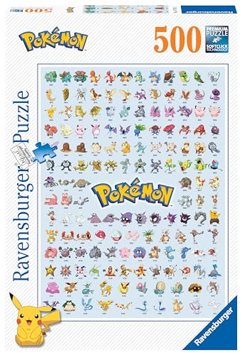 Ravensburger - Puzzle Pokémon, 500 Pezzi, Idea Regalo, Per Lei O Lui, Puzzle Adulti