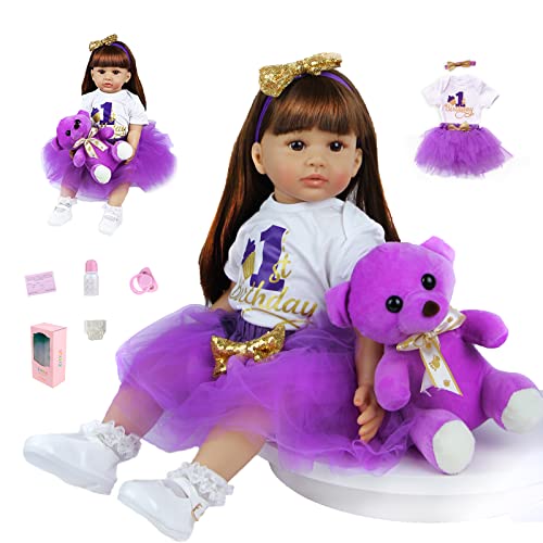 Ziyiui Bambole Reborn Femmine 24 Pollici 60 Cm Reborn Toddler Baby Doll Che Sembrano Vere Bambole Reborn Originali In Silicone Morbido Realistico Neon