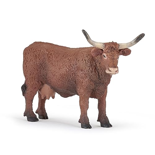 Papo 51042 Figurina Vacca Francese Salers Cod, Colore Rosso
