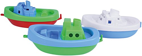 Lena- Wasserspaß Boote, 3Er Set, Für Kinder Ab 12 Monate Set Di 3 Plastica, Per Bambini A Partire Da 1 Anno, 3 Barche Galleggianti Con Gancio Di Train