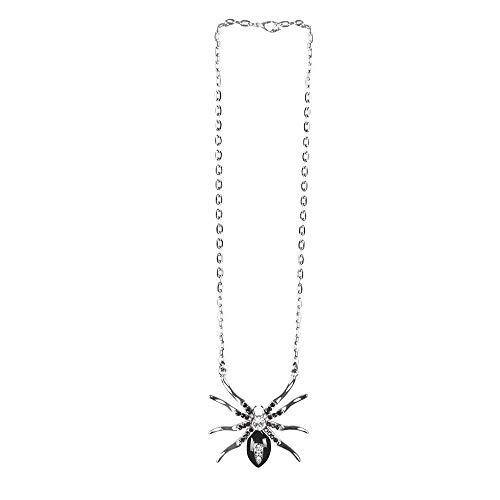Boland- Collana Con Medaglione Talismano Ragno Black Widow Per Adulti, Argento, Taglia Unica, 72052