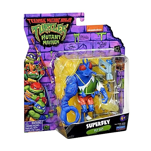 Giochi Preziosi - Tartarughe Ninja 2023 Caos Mutante – Super Fly In Versione Action Figure Articolata – Dimensione 12 Cm – Dettagliata E Con Arma Da C
