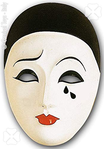 Carnival Toys Maschera Pierrot, Taglia Unica