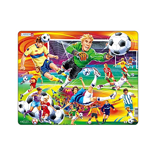 Larsen Us22 Azione Sul Campo Di Calcio, Puzzle Incorniciato Con 65 Pezzi