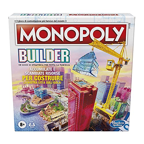 Monopoly Hasbro Builder, Gioco Da Tavolo Bambini Dagli 8 Anni In Su, Multicolore