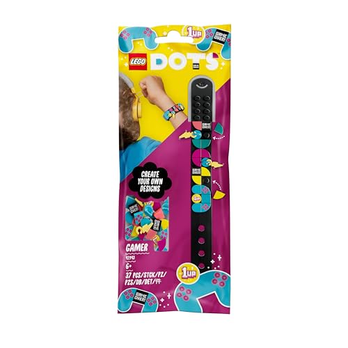 Lego 41943 Dots Gamer - Braccialetto Con Ciondoli, Kit Creazione Gioielli Fai-Da-Te, Giocattoli Creativi Per Bambini E Bambine Dai 6 Anni, Idee Regalo