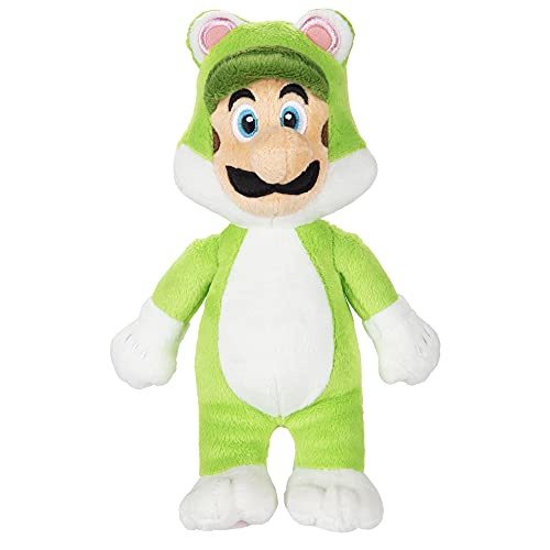Super Mario Peluche - Cat Luigi Giocattolo Da Collezione, Verde, Taglia Unica, 83396