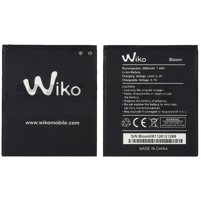 WIKO Batteria originale BLOOM per RAINBOW BARRY BLOOM 2000mAh Pila Litio Nuova